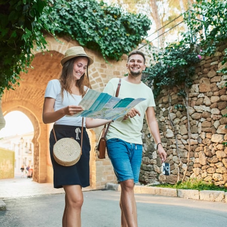 Picture of couple discovering attractions in Denia Spain